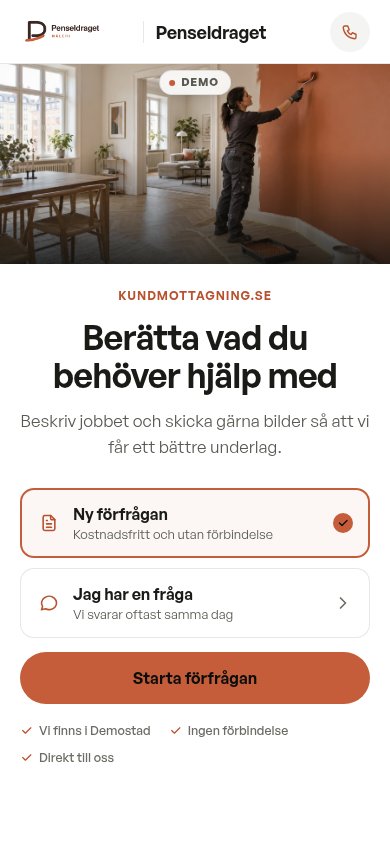 Penseldraget – kundmottagning